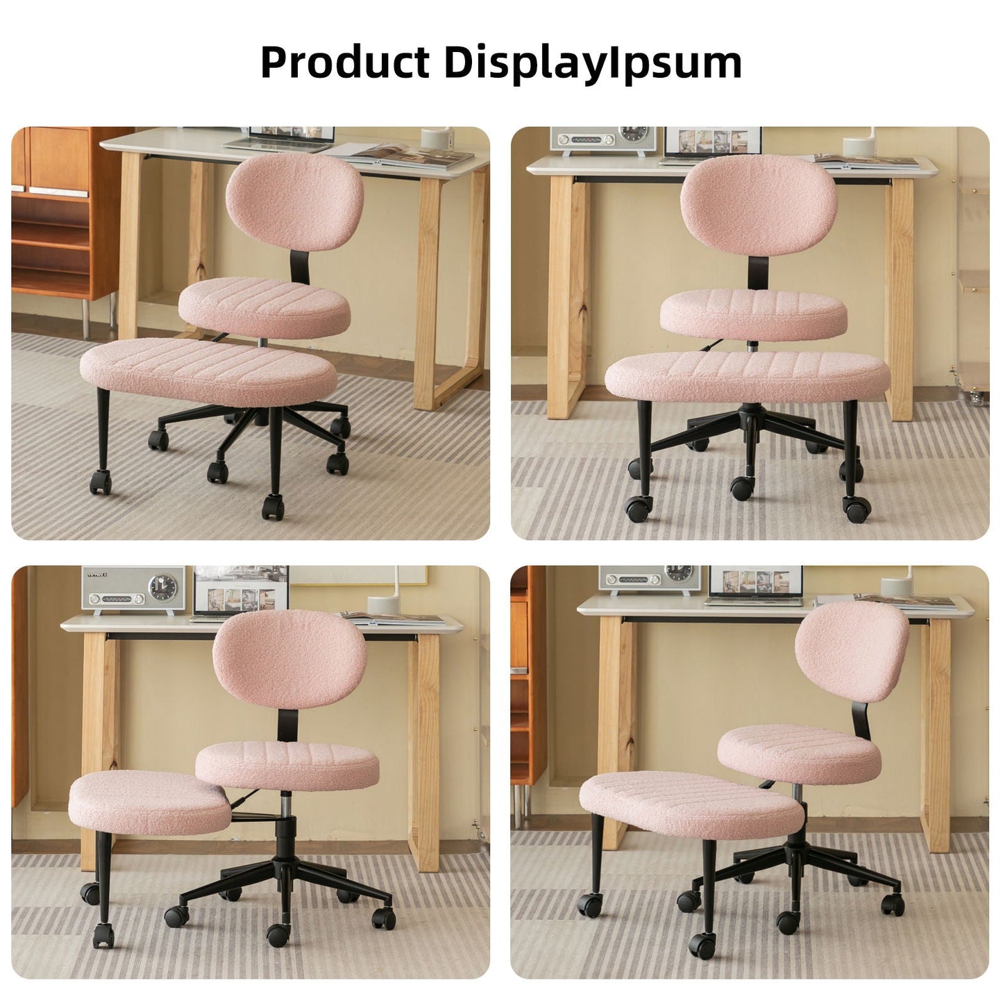 Ergonomic Cross Legged Office Chair With Back Support