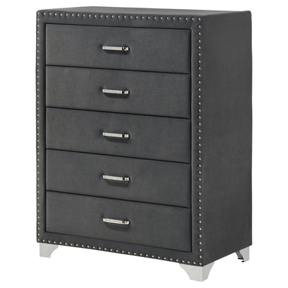 Melody 5-drawer Bedroom Chest Grey