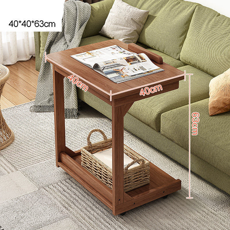 Solid Wood Color Bedside Table Simple Household Bedroom Mobile