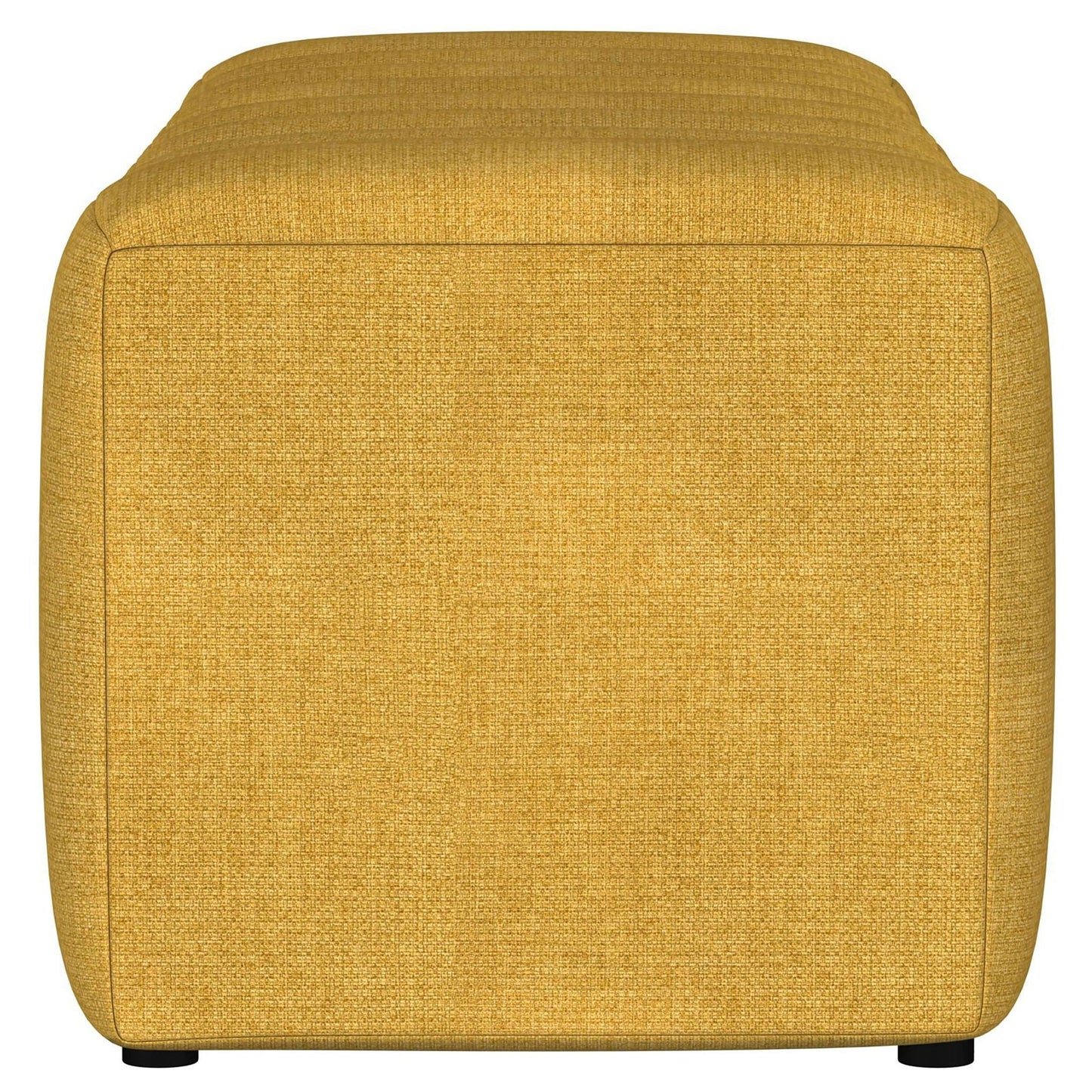 Summer Fabric Upholstered Tufted Accent Bench Mustard Yellow