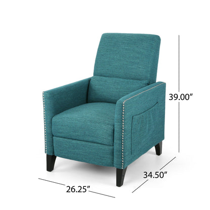 Kiersten Contemporary Fabric Pushback Recliner