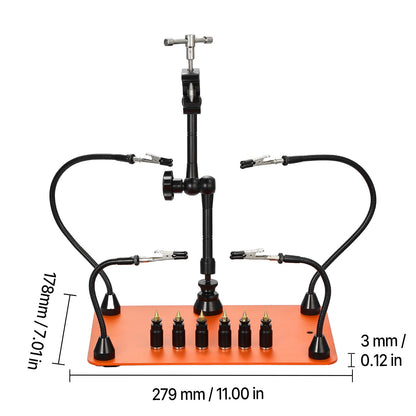 Magnetic Helping Hands Soldering Station Hot Air Gun Holder 6 PCB Holders