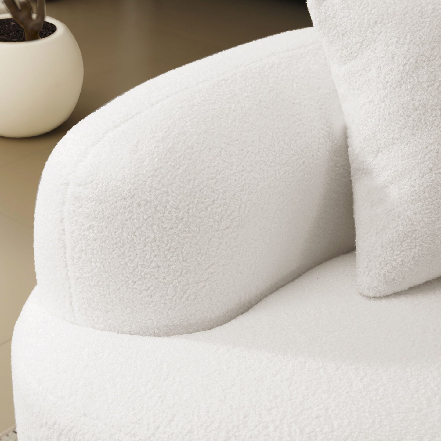 Curved 4 Seater Full Compression Sponge Sofa