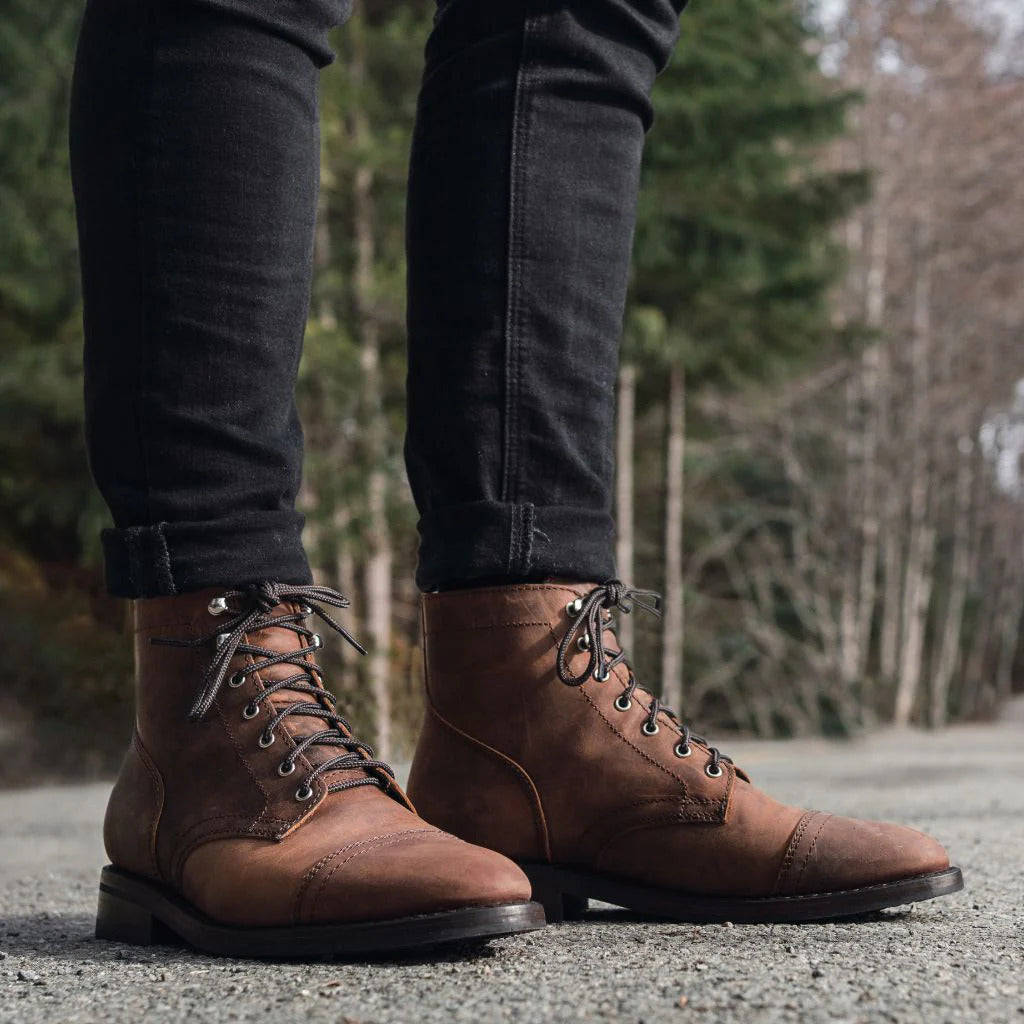 Mens Retro Round-toe Work Boots