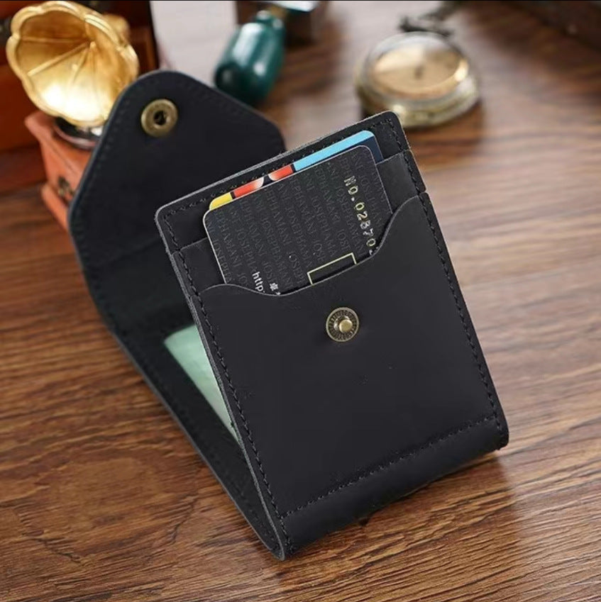 Retro Mens Compact Personalized Drivers License Holder Minimalist Design