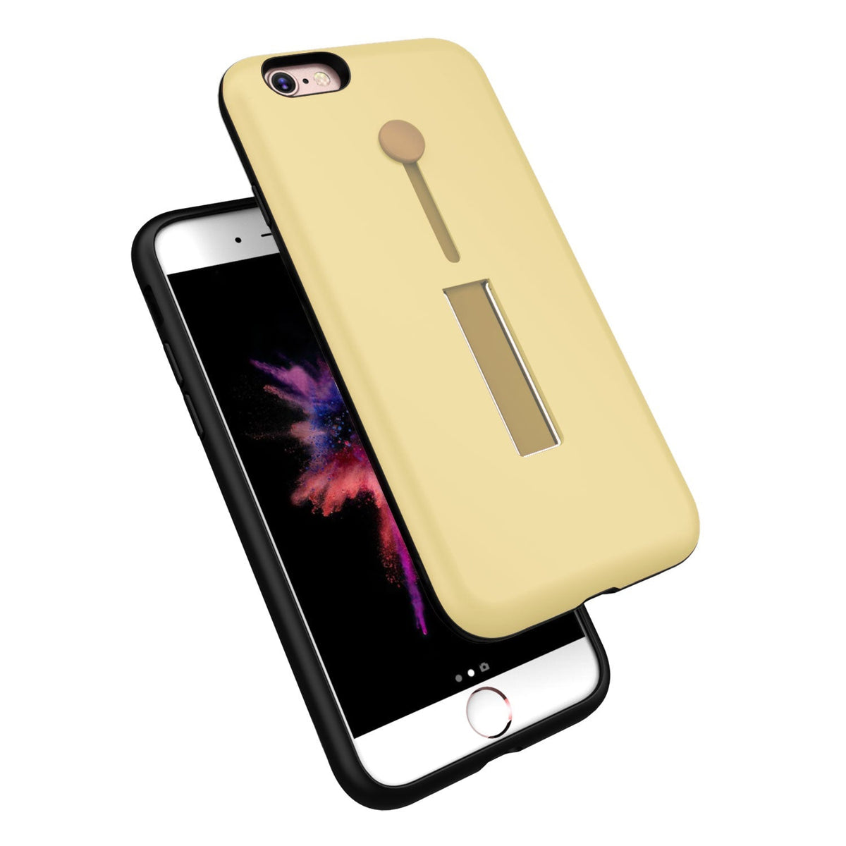 Finger Strap Phone Case for iPhone  8 Drop-prot ection Finger Ring Rugged Phone Case with Kickstand Dual Layer Case