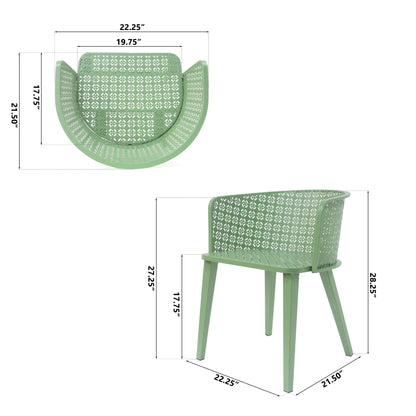 Milan Outdoor Dining Chair Set of 2