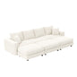 Deep Seat Convertible Sofa With Soft Pillows And Ottomans