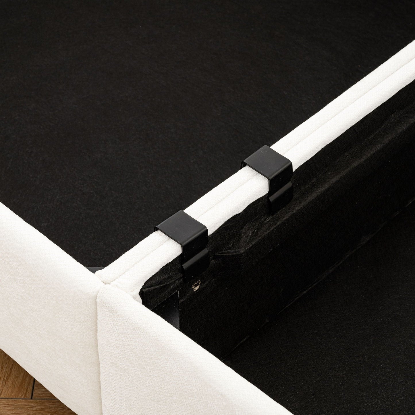 Stylish Sofa With Storage Seat And Cylindrical Backrest