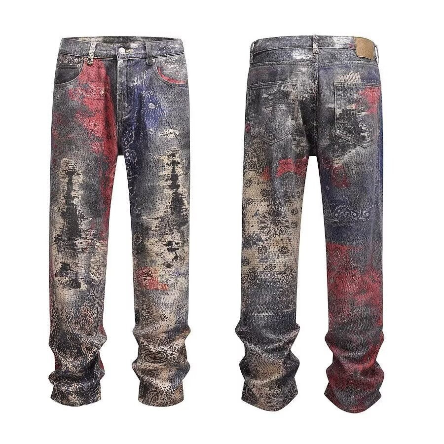 American-style Streetwear Retro Machete Jeans