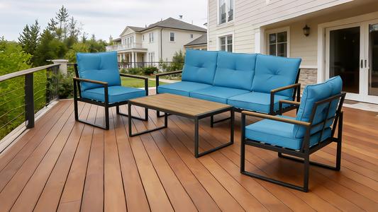 Oversized Steel Outdoor Conversation Set