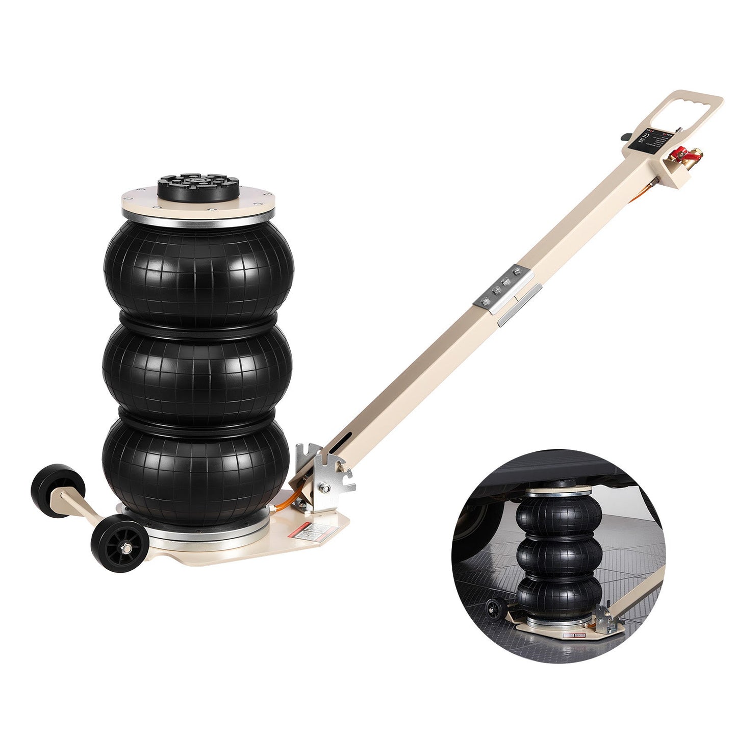 Air Jack 3 Ton Triple Bag Air Jack with Adjustable Handle