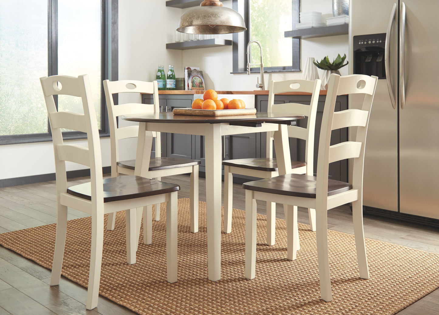 Woodanville - Dining Room Side Chair (Set of 2) - Cream / Brown