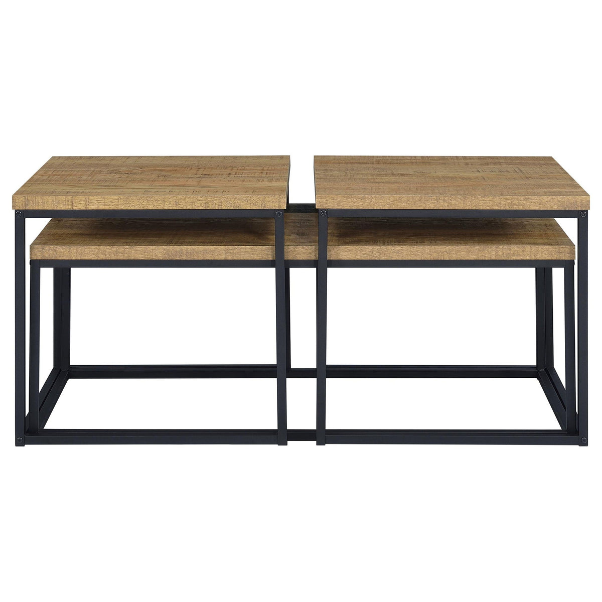Straden 3-piece Engineered Wood Coffee Table Set Mango and Black