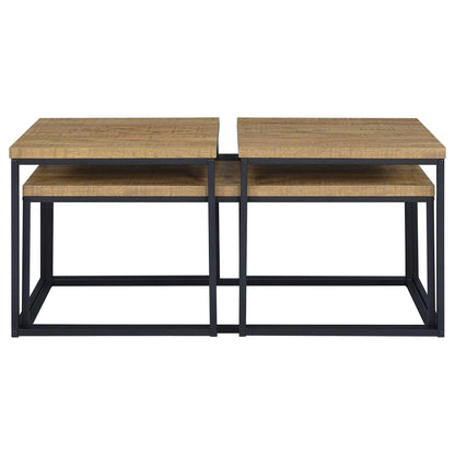 Straden 3-piece Engineered Wood Coffee Table Set Mango and Black