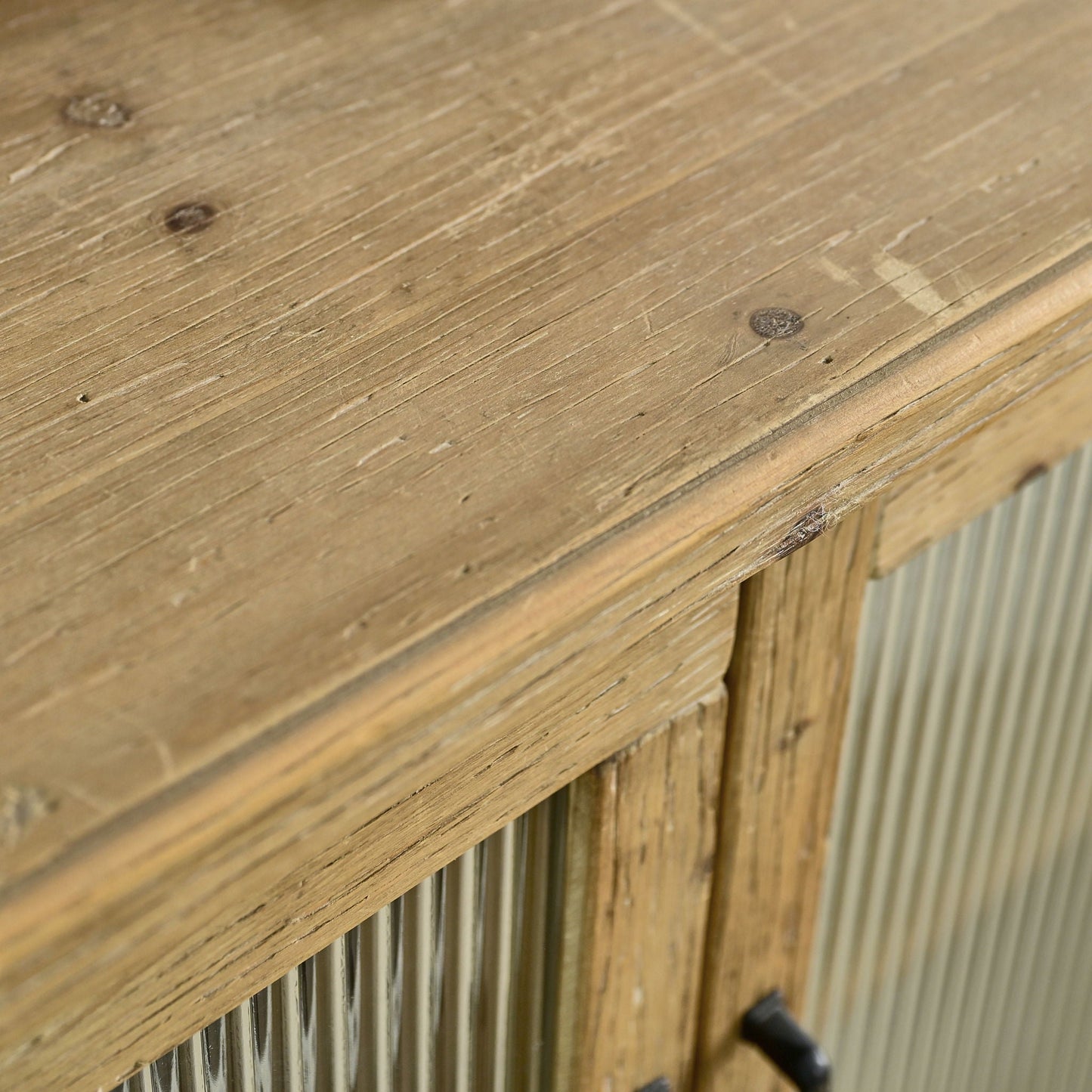 Rectangle Accent Sideboard Cabinet With Storage Shelf, Cabinet For Kitchen - Natural Wood