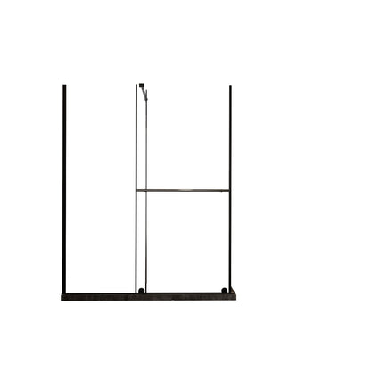 Glass Shower Door, Shower Sliding Door Walk In Shower Screen Dual Usage, 1 / 4" Thick Glass Panel With Stainless Steel Handle, Supporting Bar - Black