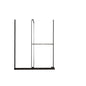 Glass Shower Door, Shower Sliding Door Walk In Shower Screen Dual Usage, 1 / 4" Thick Glass Panel With Stainless Steel Handle, Supporting Bar - Black