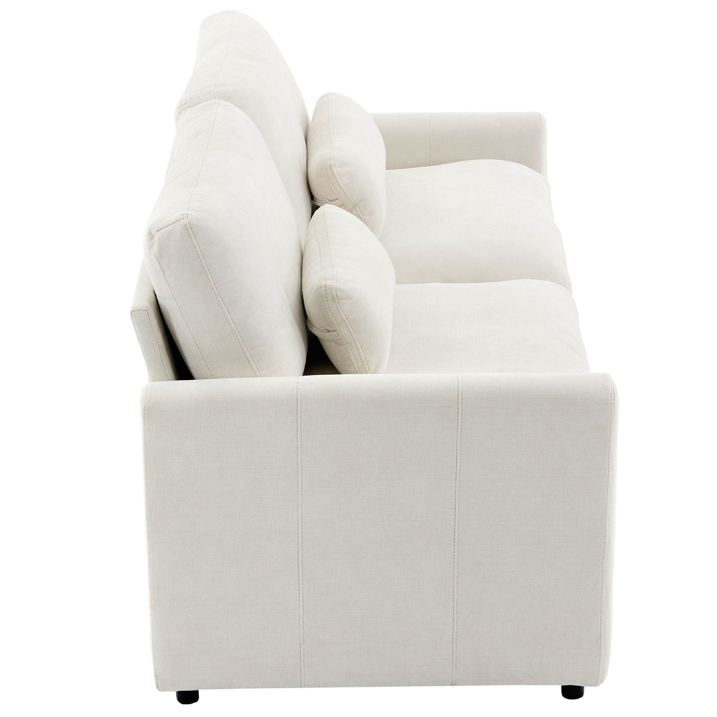 Cozy Upholstered Cushion Loveseat Sofa For Living Room