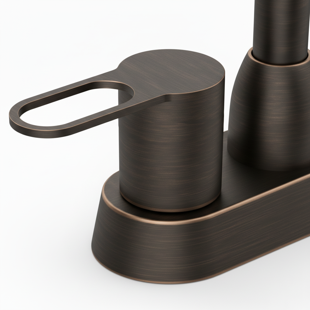 2 Handles Bathroom Sink Faucet, Oil Rubbed Bronze Centerset