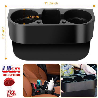 Car Seam Cup Holder Seat Gap Wedge Drink Storage Organizer Console Side Pocket Mount Stand For Pen Phone Bottle Sunglasses