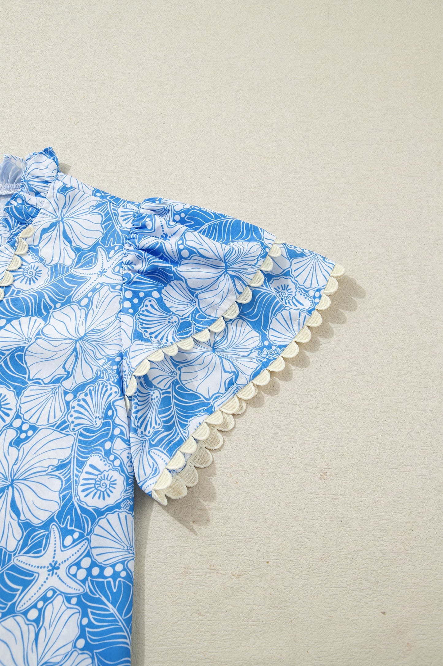 Kataleya Trim Short Sleeve Blouse