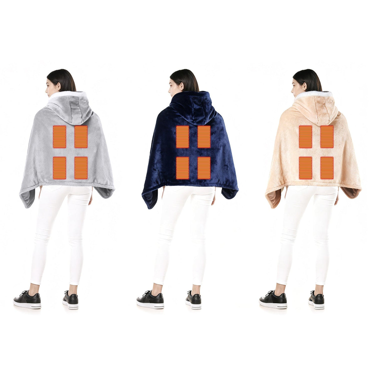 Wearable Heated Blanket with 8 Heating Zones and 3 Temp Levels