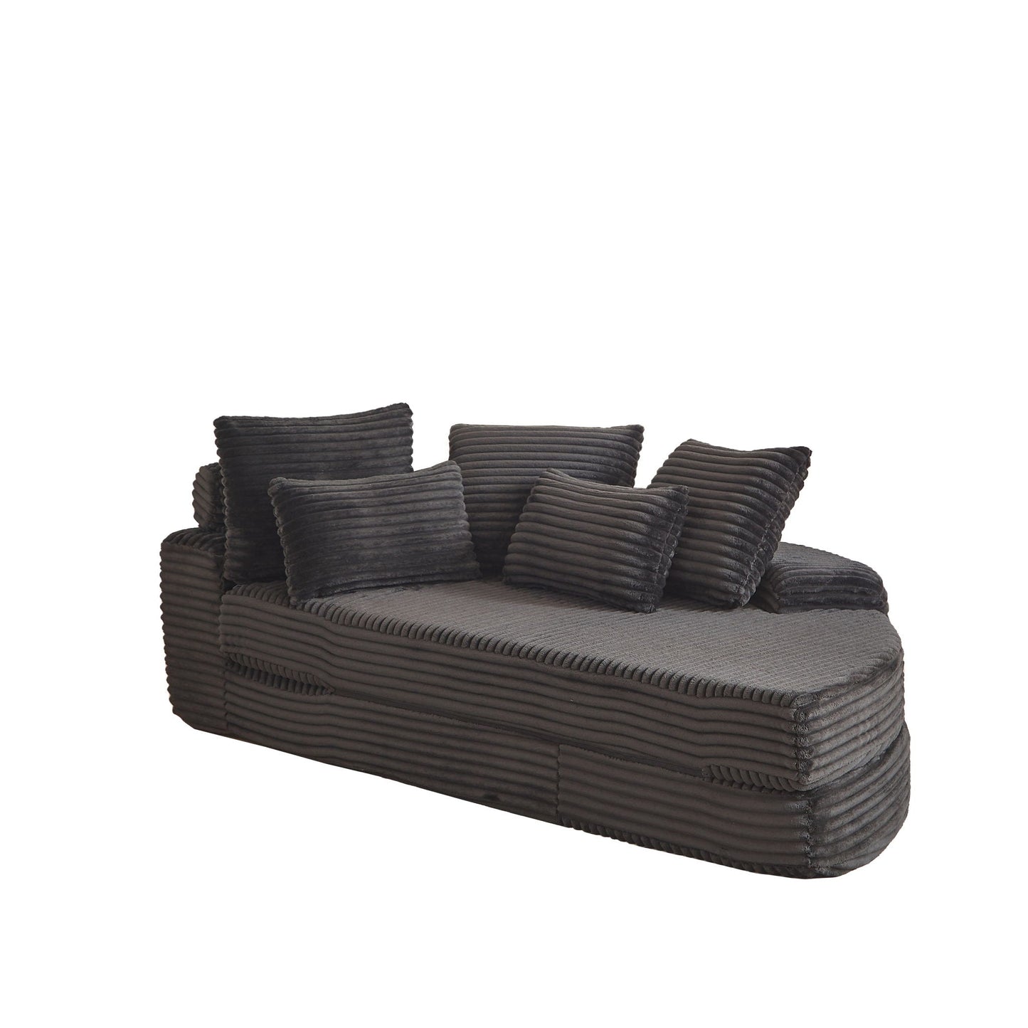 Semi Circular 2 In 1 Sofa Bed With Neck Pillow