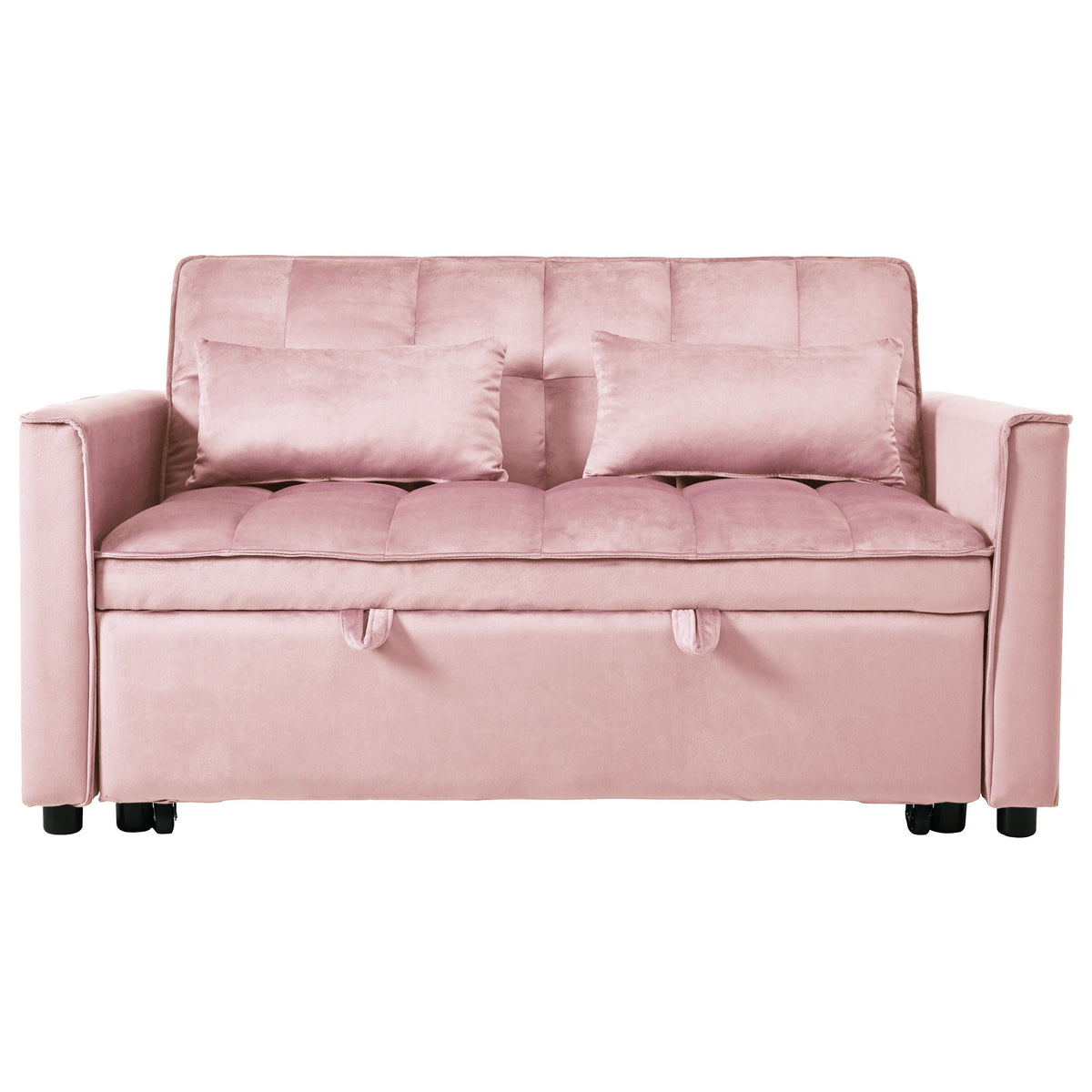 3 In 1 Pull Out Couch Convertible Sofa Bed With Reclining Backrest