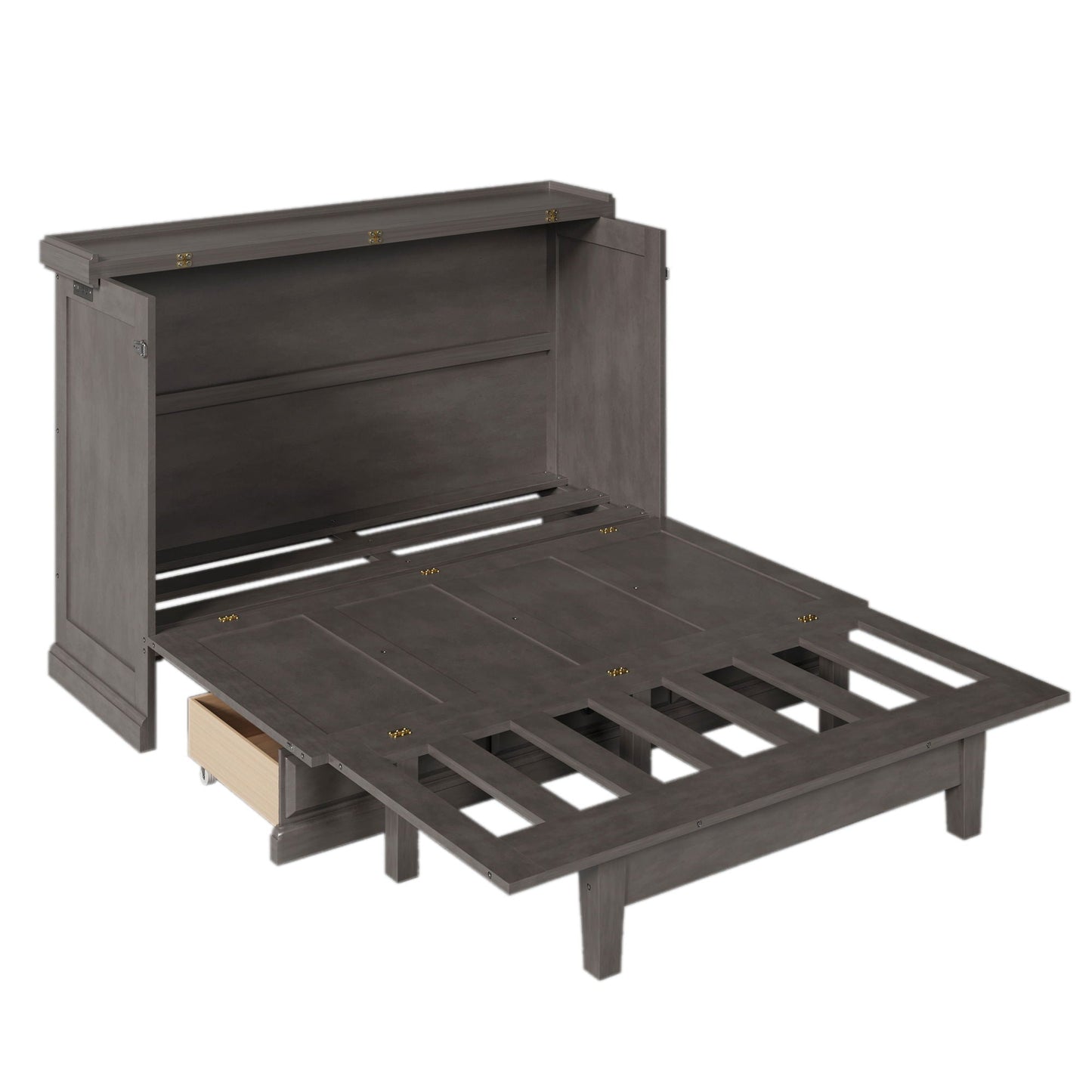 Murphy Bed Chest Cube Cabinet With Charging Station And Large Storage Drawer
