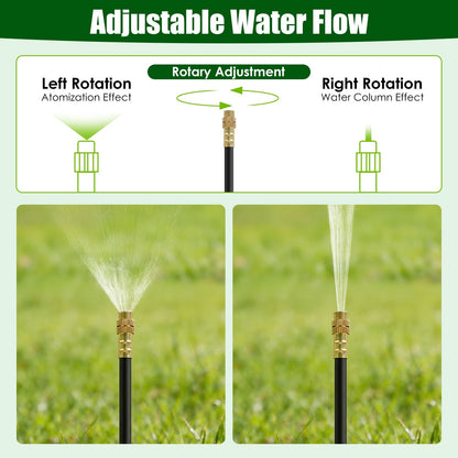 360° Bendable Drip Irrigation System with 49FT 5/8” Tubing Hose 5/16” Faucet Connector Automatic Watering Misting Kit For Garden Greenhouse Yard Lawn