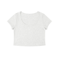 Loki & Ivy Women's Solid Color Slim Crop T-Shirt