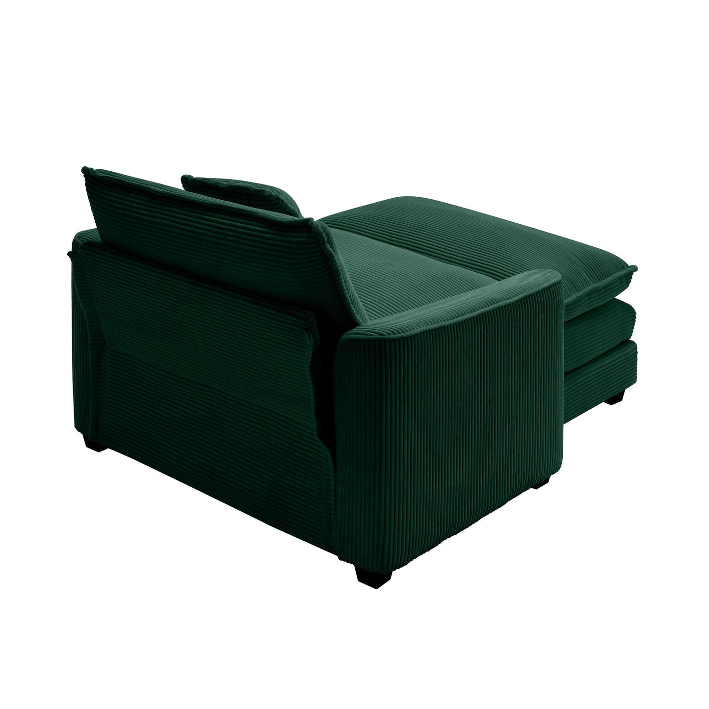 Classic Modern Comfortable Single Chair Deep Seat Sofa With Footstool