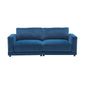 Modern Square Arm Sofa With Soft Fabric Upholstery, Deep Cushions
