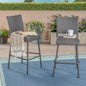 29" Outdoors PE Rattan Armless Barstools, Set of 2