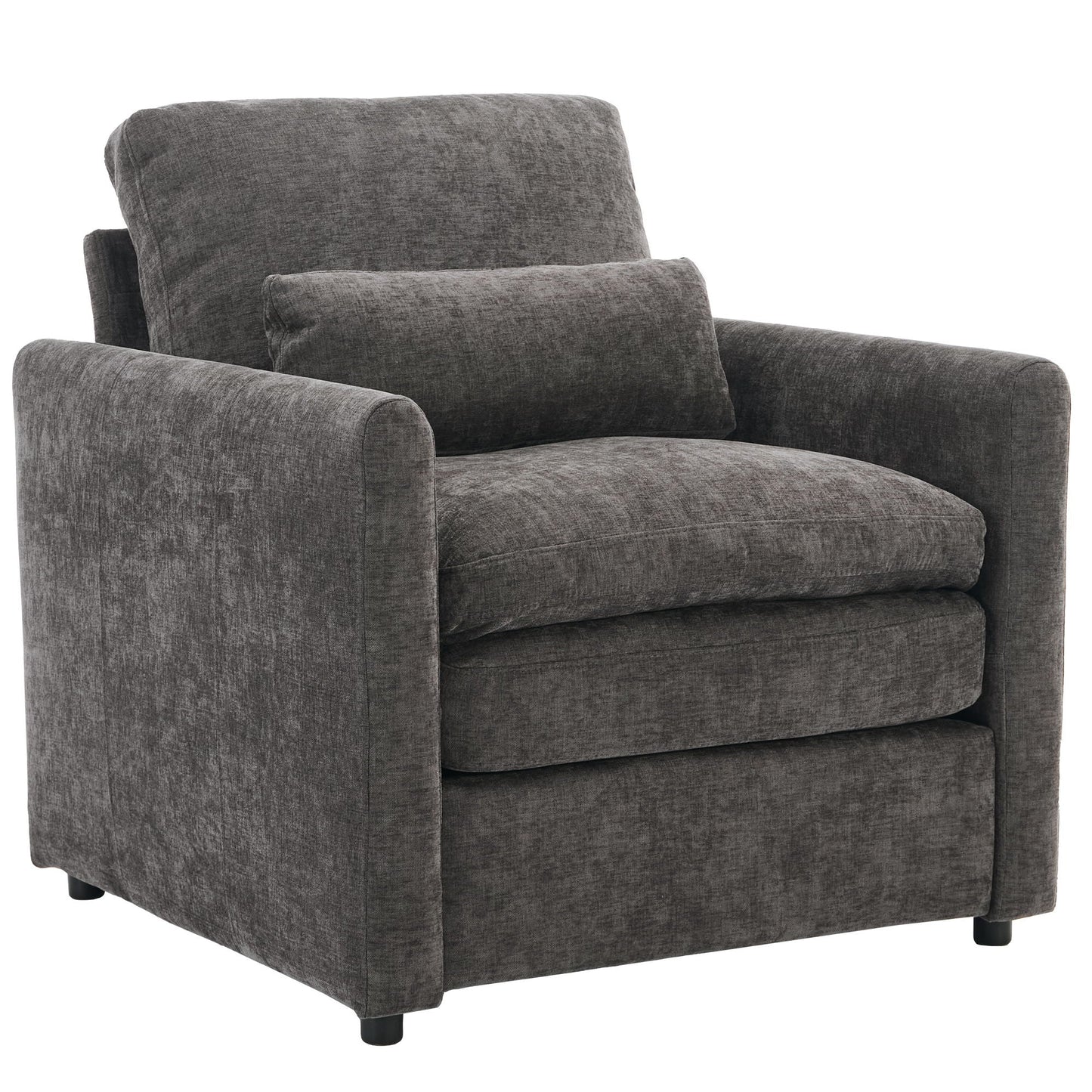 Cozy Upholstered Cushion Armchair For Living Room