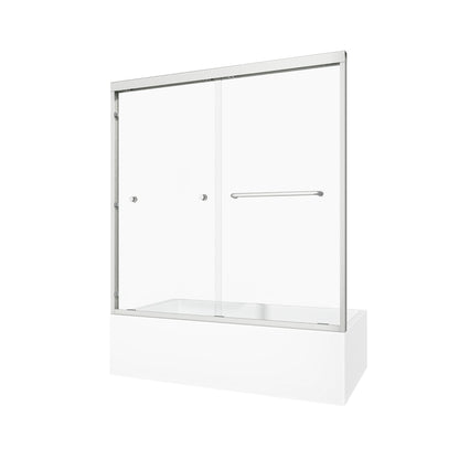 55-60" W x 60" H Brushed Nickel Double Bypass Sliding Shower Door
