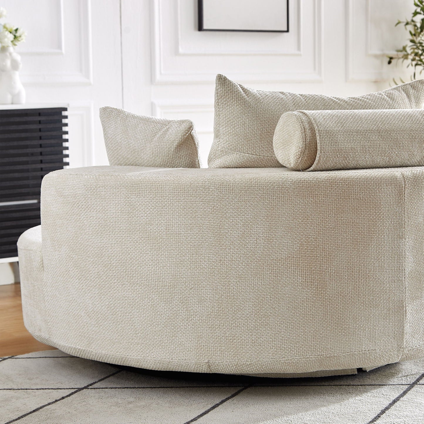 Swivel Chair With Rotating Base For Living Room