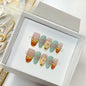 Dopamine Engraved Removable Nail Patch HandmadePress on Nails