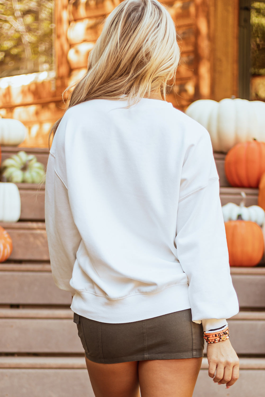 Blair Halloween Pumpkin Patched Pullover Sweatshirt