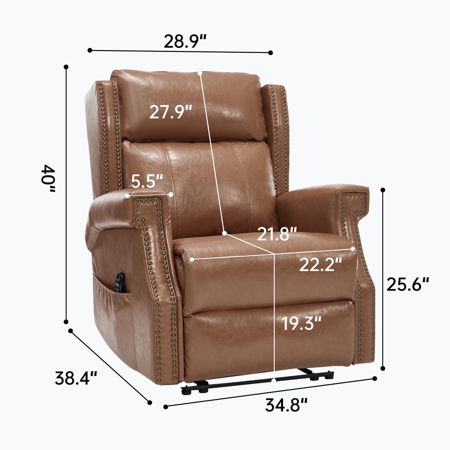 Manual Recliner Chair  With Heavy Duty Motion Mechanism, 8 Vibrating Nodes And 3 Massage Modes For Living Room