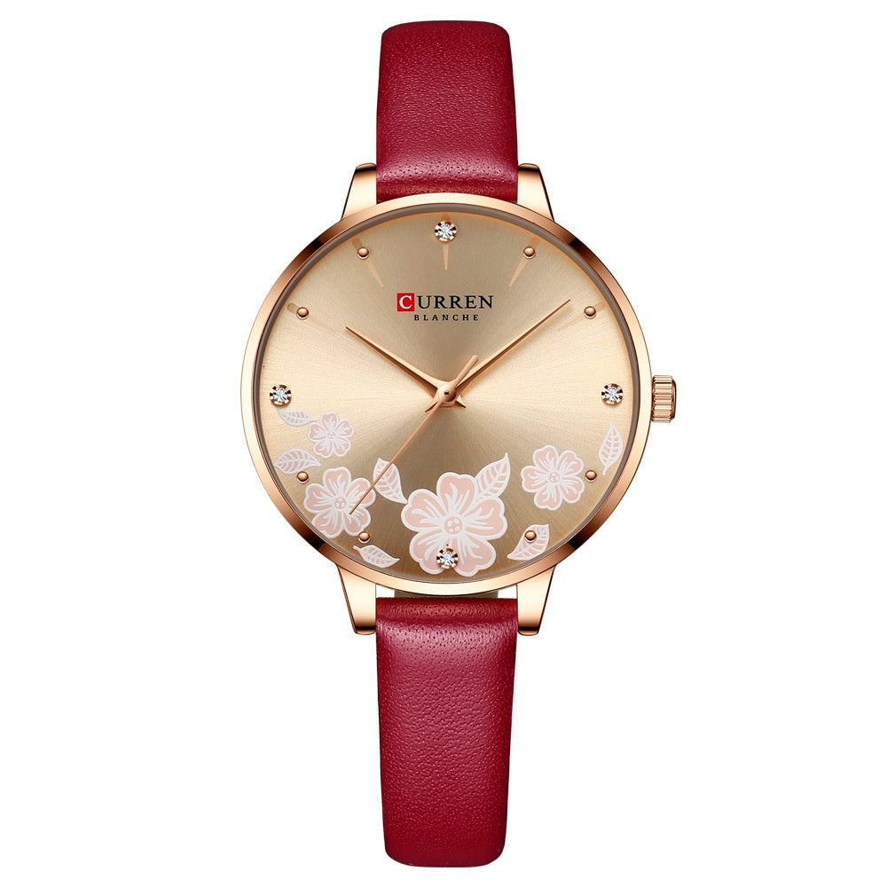 Women's Waterproof Casual Leather Small-Dial Watch