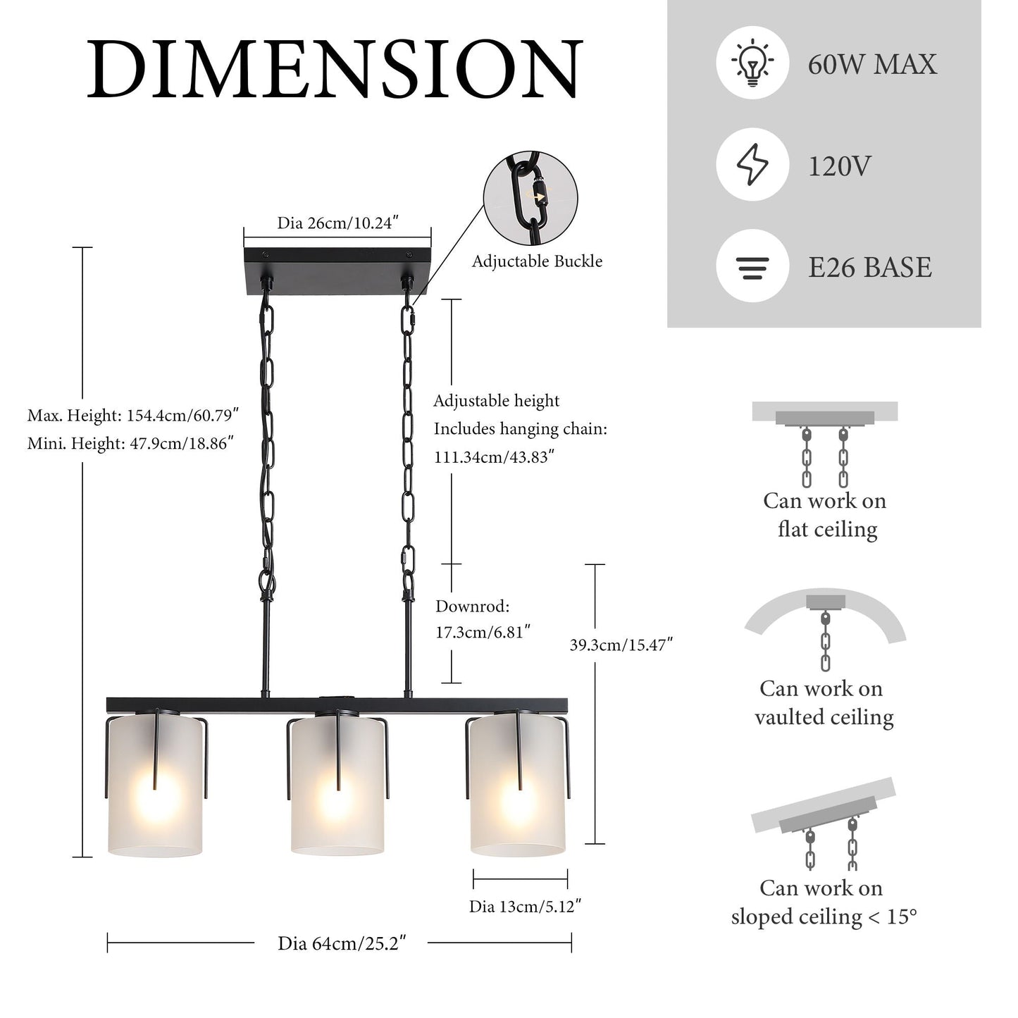 Adjustable Cylindrical Pendant Light