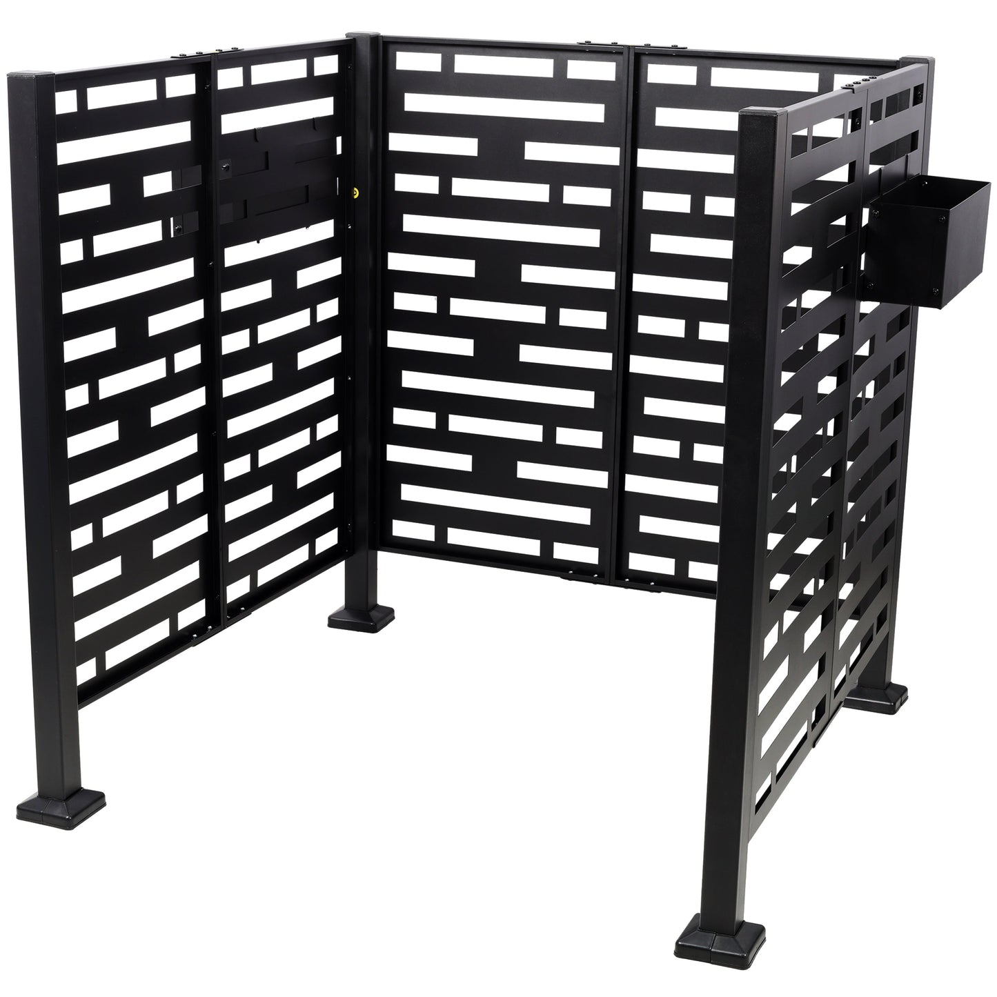3.5x3.5FT Metal Air Conditioner Privacy Fence with Planter Boxes