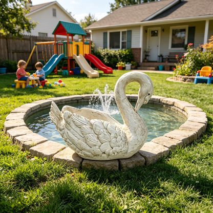 12.8'' Tall Vintage Swan Statue Planter
