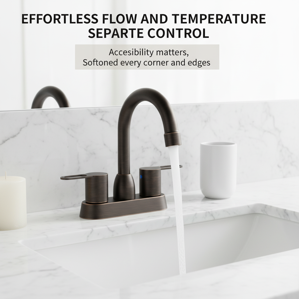2 Handles Bathroom Sink Faucet, Oil Rubbed Bronze Centerset