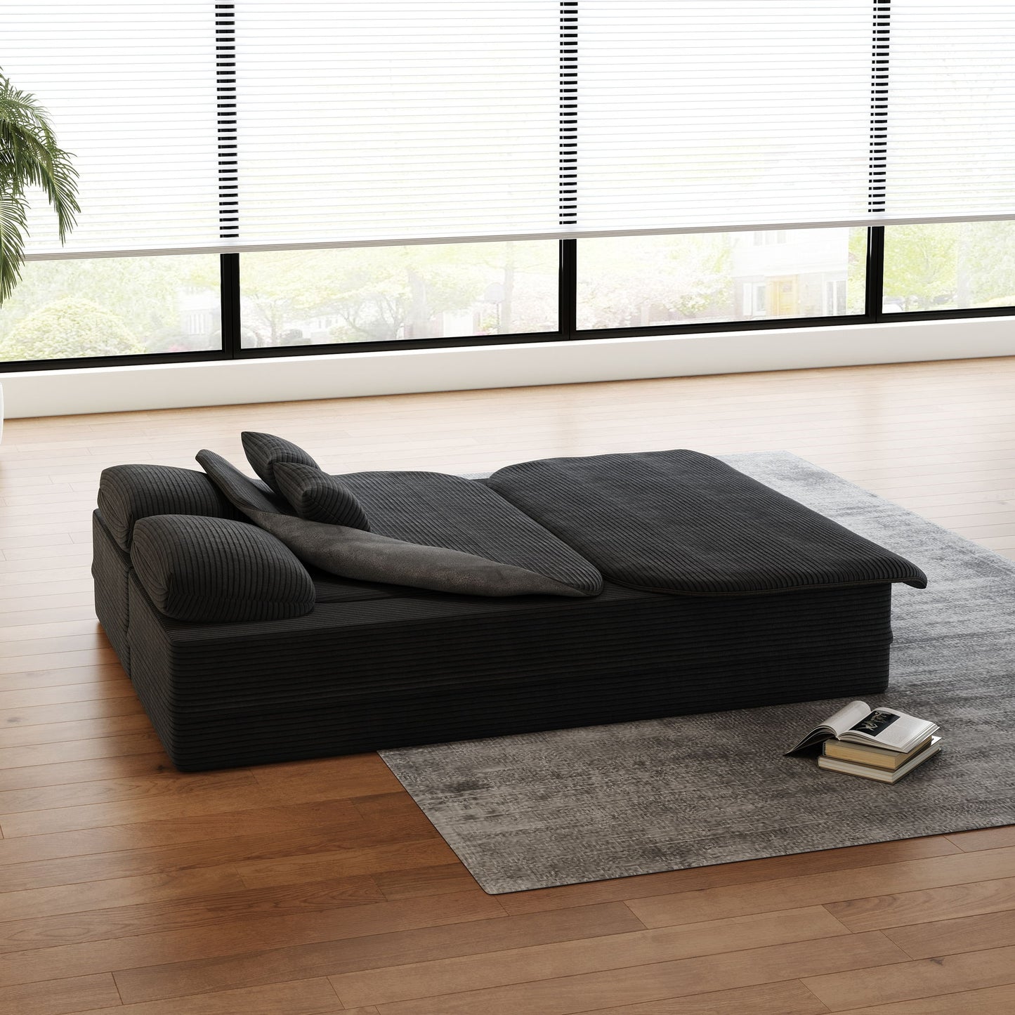 2 In 1 Foldable Sofa Bed With Multi Functional Blanket