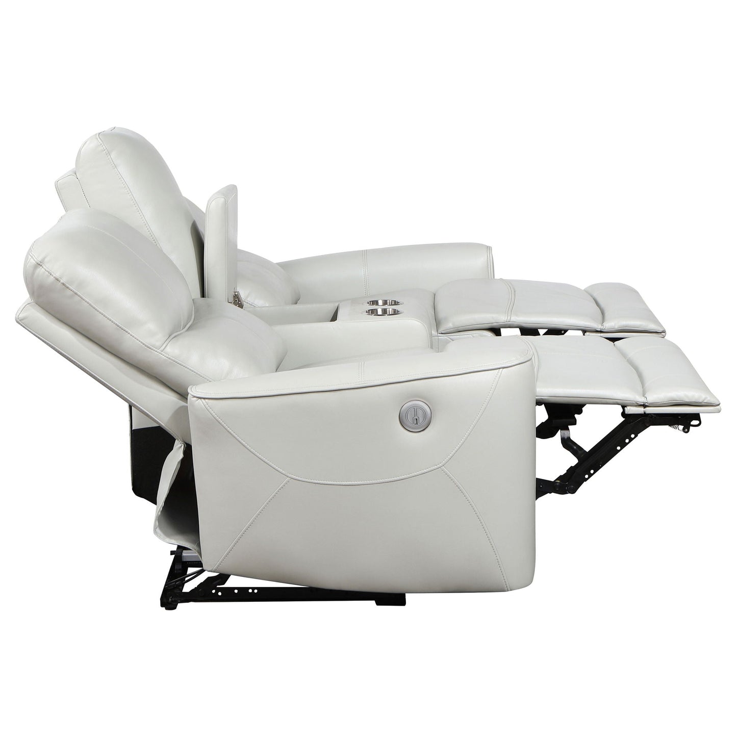Greenfield Upholstered Power Reclining Loveseat Dove Grey