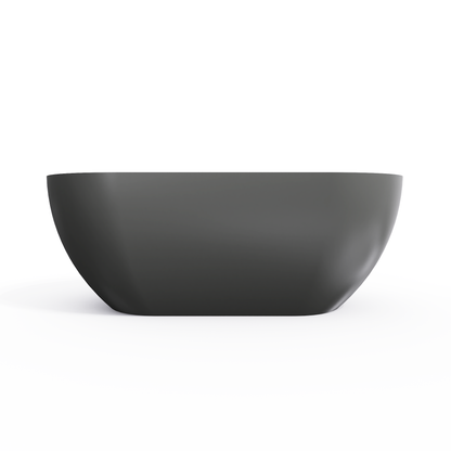59 Inch Solid Surface Oval Freestanding Bathtub