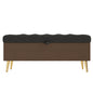 Modern Tufted Storage Ottoman Bench with Metal Legs